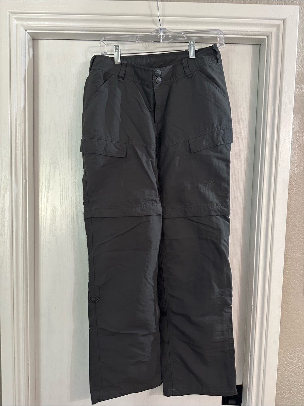 The North Face Black Women's Cargo Zip Pants with Red Accent